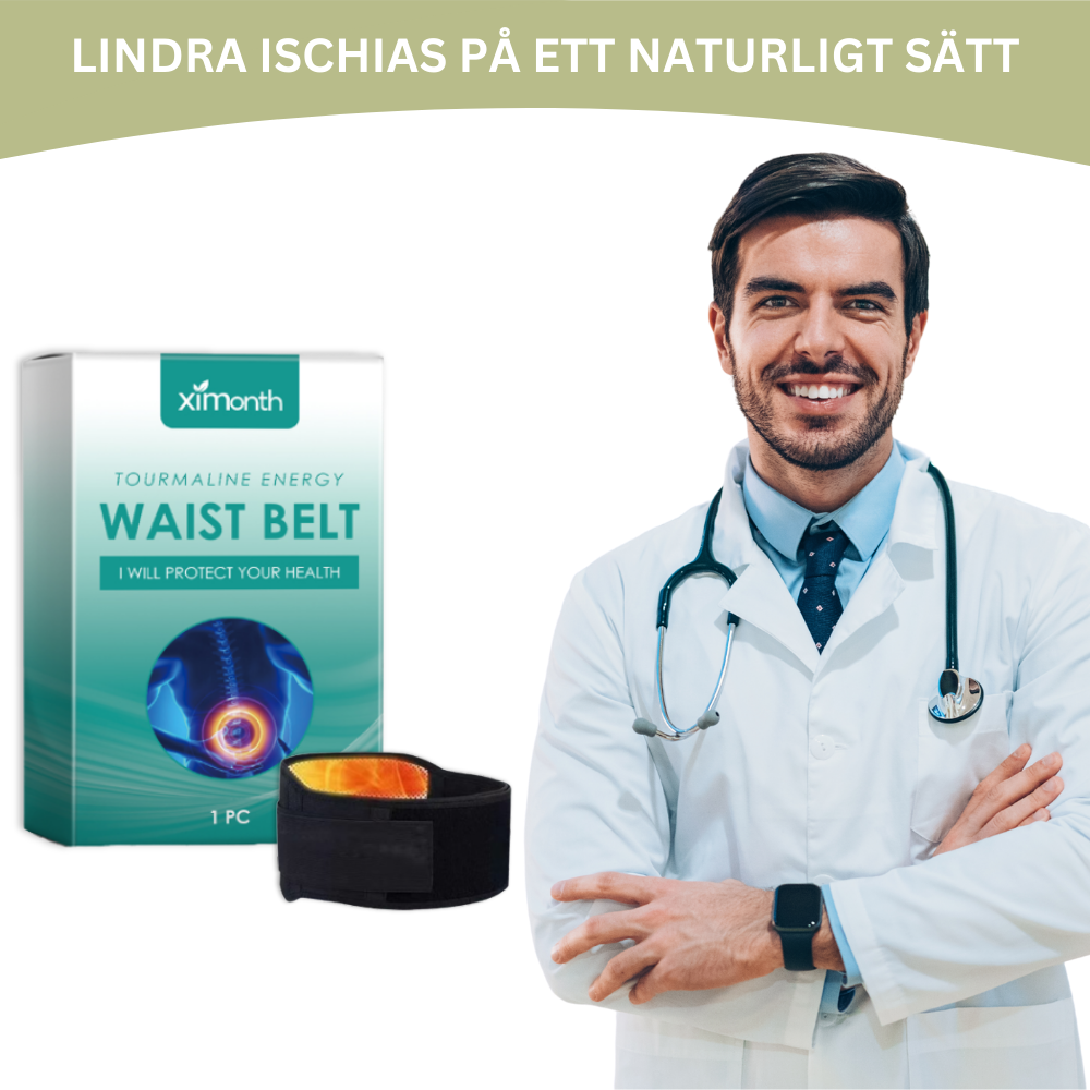 SciataBelt® | Tourmalin Energi Midjebälte för Lindring av Ischias Smärta SE